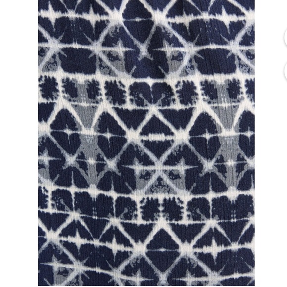 ❤️ BOGO Blue Ikat/Tie Dye Look Shorts Romper Size 2X - Picture 9 of 12